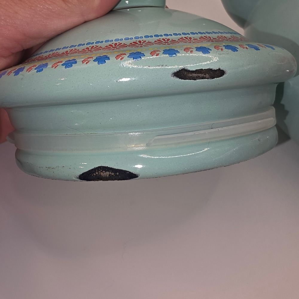 The Pioneer Woman Breezy Blossom Teal Floral Enamel on Steel Tea Kettle - Picture 6 of 10